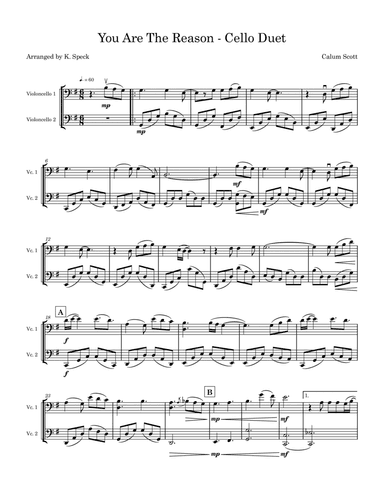 You Are The Reason (arr. K. Speck)