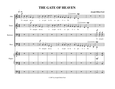 The Gate of Paradise (The Gate of Heaven) for men's choir (ATBarB) and organ