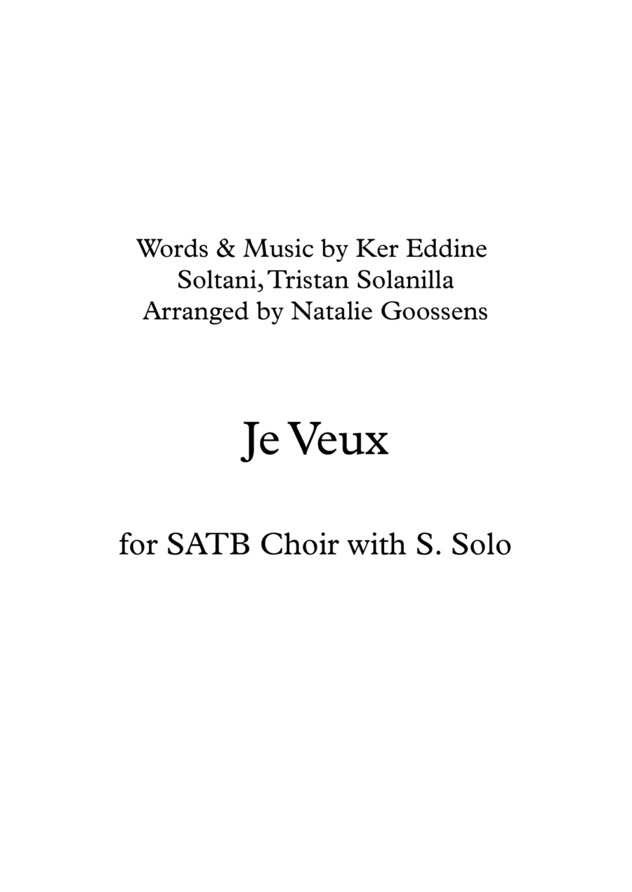 Je Veux (arr. Natalie Goossens)