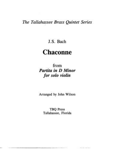 Chaconne (arr. John Wilson)
