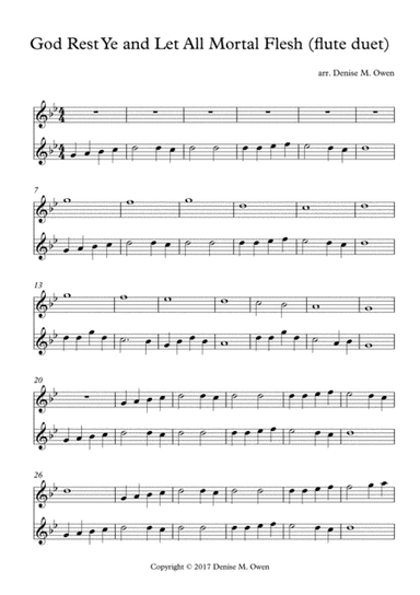 God Rest Ye and Let All Mortal Flesh (flute duet) (arr. Denise M. Owen)