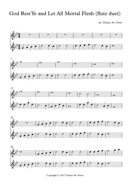 God Rest Ye and Let All Mortal Flesh (flute duet) (arr. Denise M. Owen)
