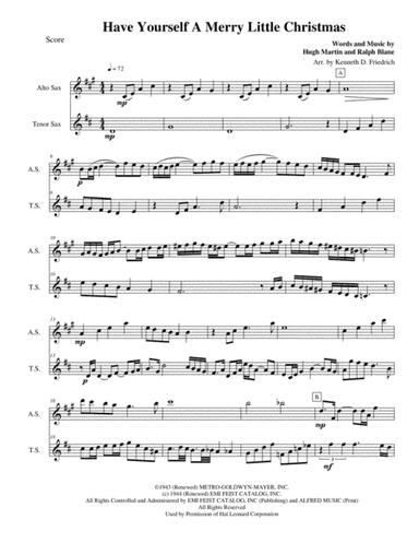 Have Yourself A Merry Little Christmas  from MEET ME IN ST. LOUIS (arr. Kenneth D. Friedrich)