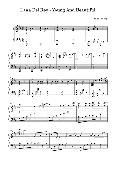 Young And Beautiful (arr. Rick Nowels)