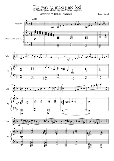 The Way He Makes Me Feel (arr. Helios D'Andrea)