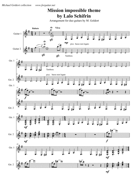 Mission: Impossible Theme (mission Accomplished) (arr. Michael Goldort)