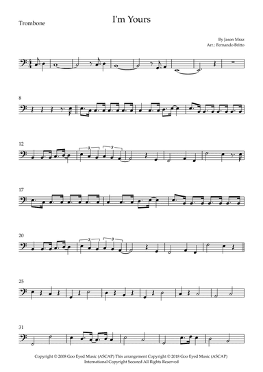 I'm Yours (arr. Fernando Britto)