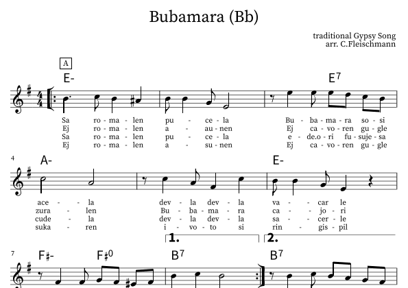 Bubamara (arr. Christoph Fleischmann)