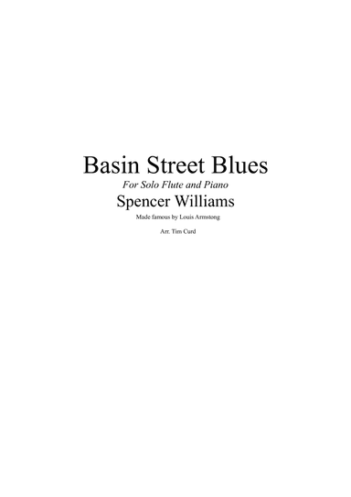 Basin Street Blues (arr. Tim Curd)