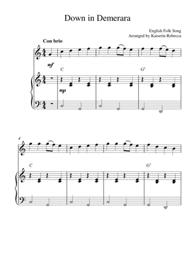 Down in Demerara (arr. Kaiserin Rebecca)