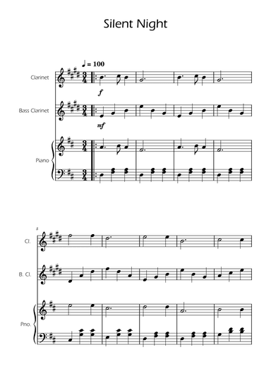 Silent Night - Clarinet Duet w/ Piano (arr. Ygor Nunes)