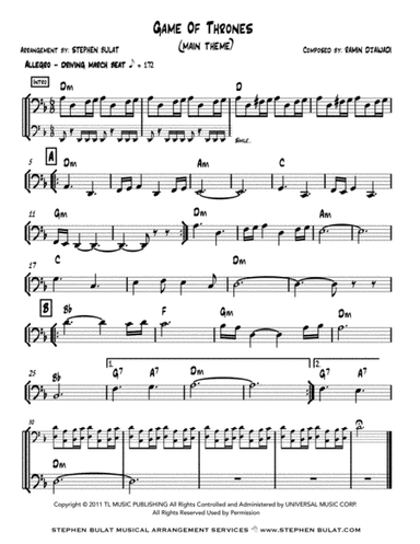 Game Of Thrones (arr. Stephen Bulat)