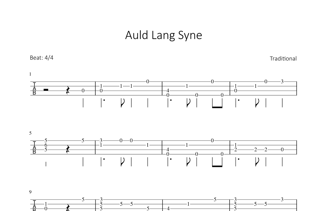 Auld Lang Syne (arr. Bettina Schipp)