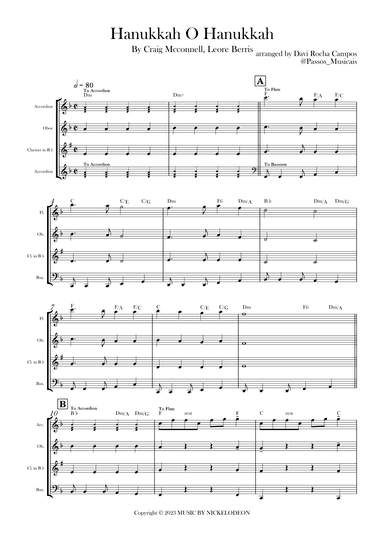 Hanukkah O Hanukkah (arr. Davi Rocha Campos)