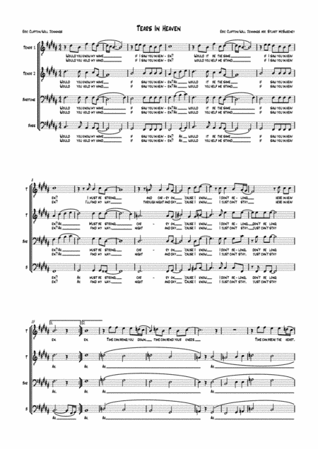 Tears In Heaven (arr. Stuart McSweeney)