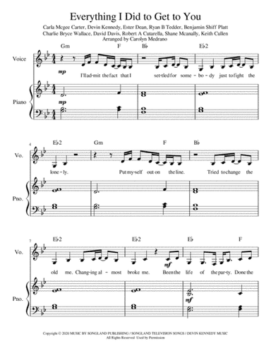 Everything I Did To Get To You (arr. Carolyn Medrano)