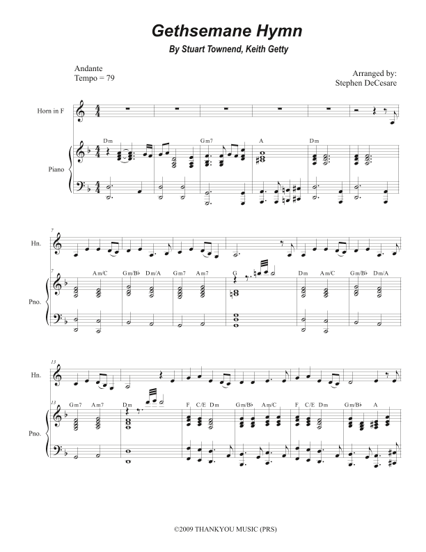 Gethsemane Hymn (arr. Stephen DeCesare)