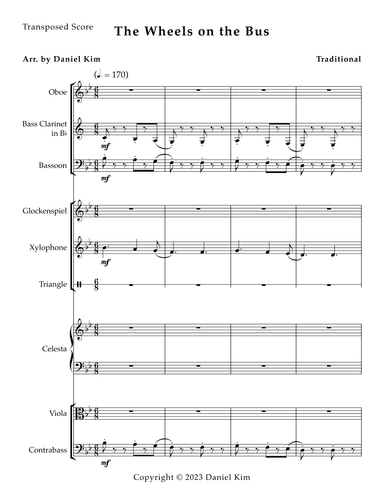 The Wheels on the Bus (arr. Daniel Kim)