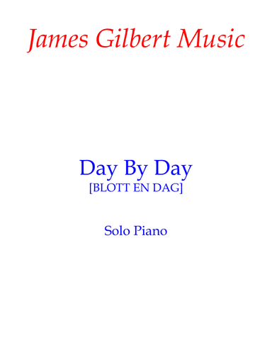 Day By Day (arr. James Gilbert)
