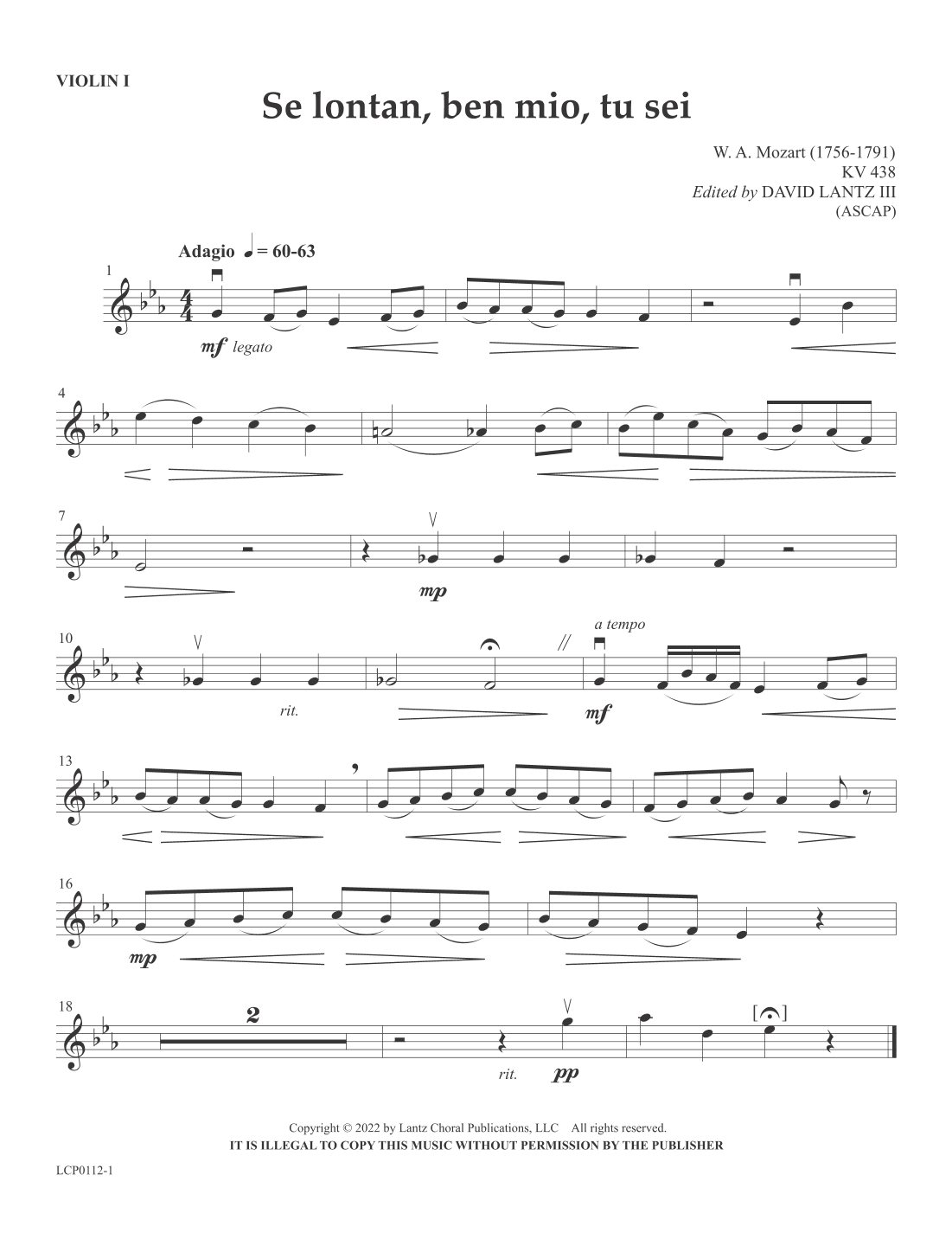 Due Notturni (arr. David Lantz III)