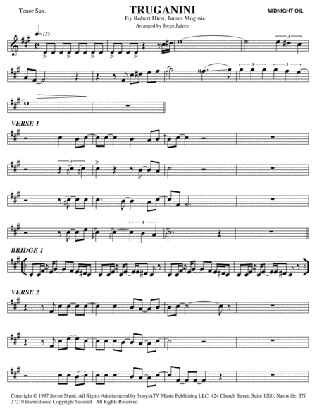 Truganini (arr. Jorge Juárez)
