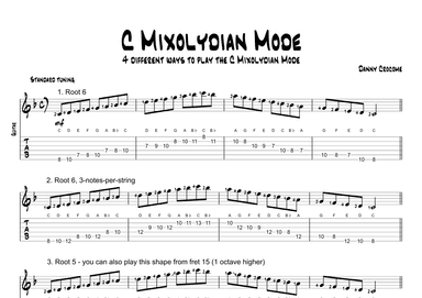 C Mixolydian Mode (4 Ways to Play)