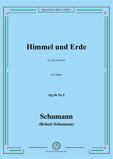 Schumann-Himmel und Erde,Op.96 No.5,in F Major (arr. OSM Press)