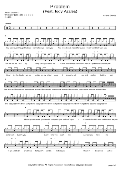 Problem (arr. COPYDRUM)