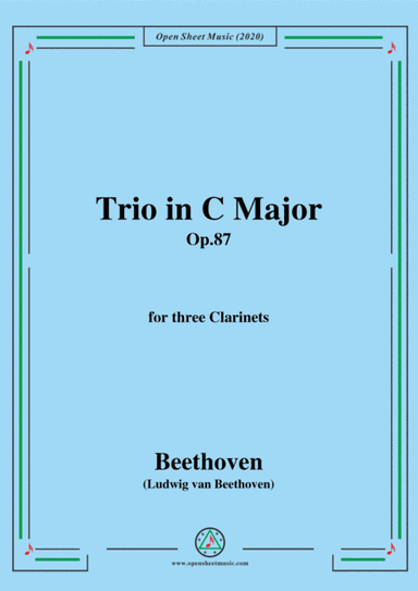 Beethoven-Trio in C Major,Op.87,for three Clarinets (arr. MSM)