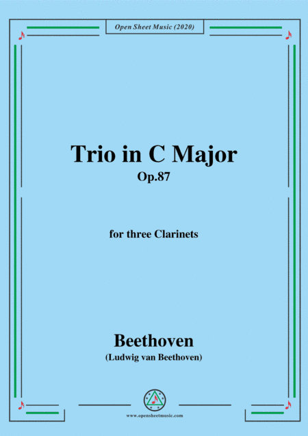 Beethoven-Trio in C Major,Op.87,for three Clarinets (arr. MSM)
