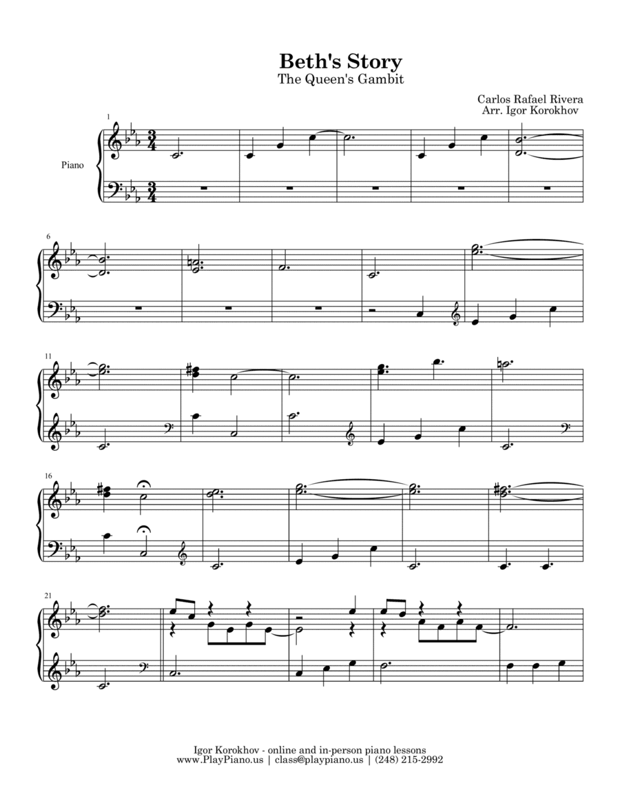 Beth's Story (arr. Igor Korokhov)