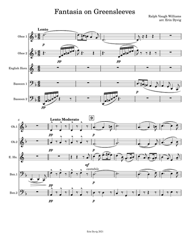 Fantasia on Greensleeves (arr. Erin Dyvig)