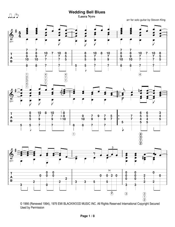 Wedding Bell Blues (arr. Steven King)