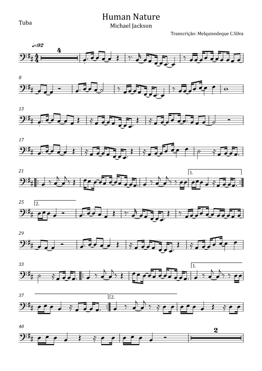 Human Nature (arr. Melquisedeque C.Silva)