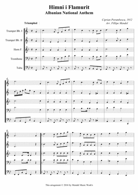 Albanian National Anthem (arr. Fillipe Mendel)