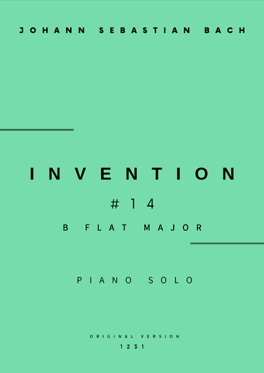 Invention No.14 in Bb Major - Piano Solo (Original Version) (arr. César Madeira)