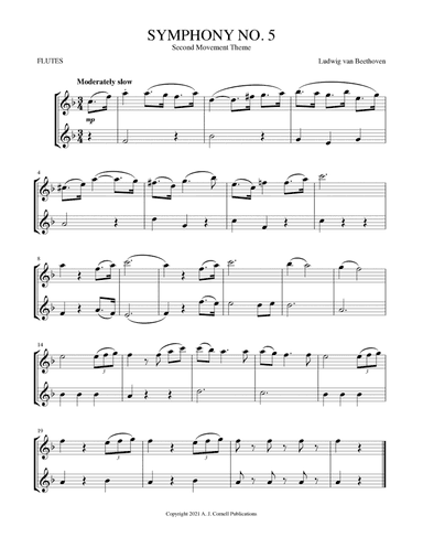 Symphony No. 5, Second Movement Theme (arr. Mark Phillips)