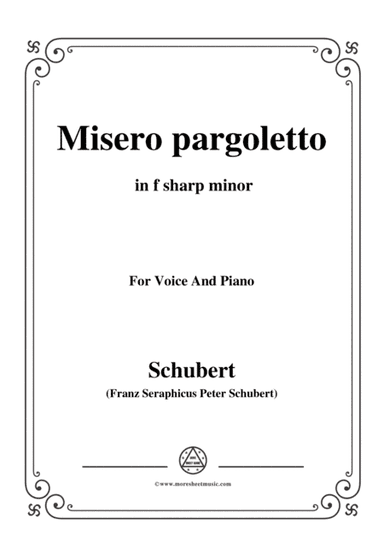 Schubert-Misero pargoletto,in f sharp minor,for Voice&Piano (arr. MSM)