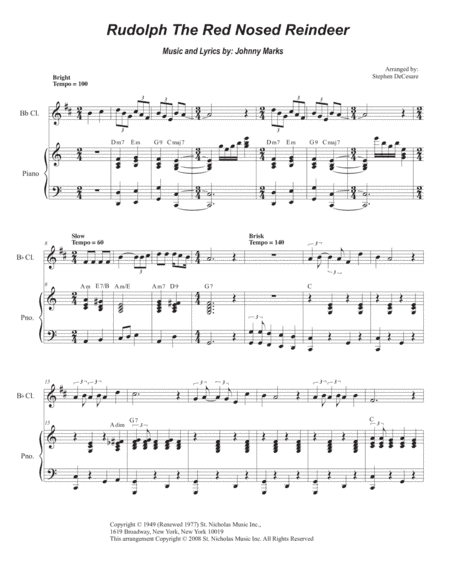 Rudolph The Red-nosed Reindeer (arr. Stephen DeCesare)