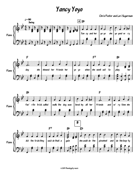 Yancy Yo Yo - Piano/Vocal/Guitar