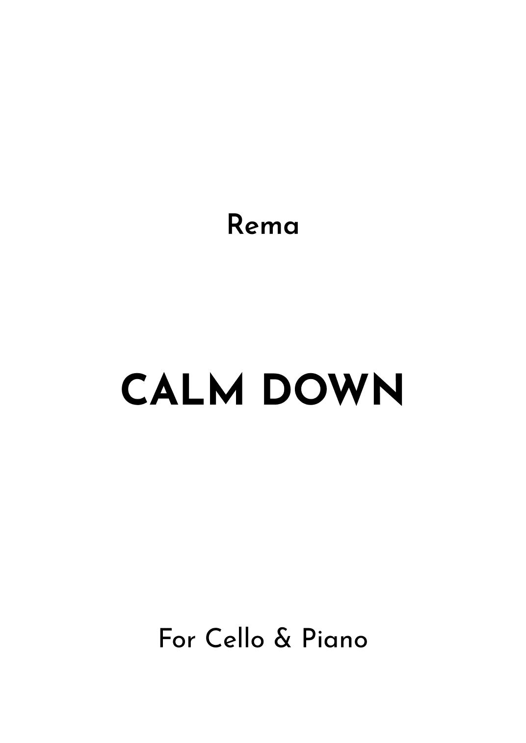 Calm Down (arr. Jireh J.)