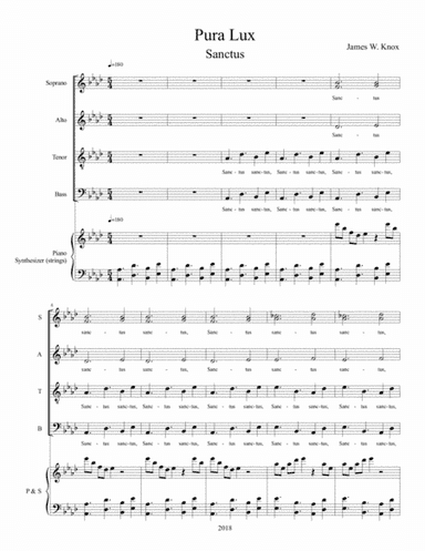 Pura Lux Mass, Sanctus