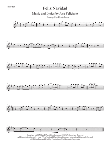 Feliz Navidad (arr. Kevin Busse)