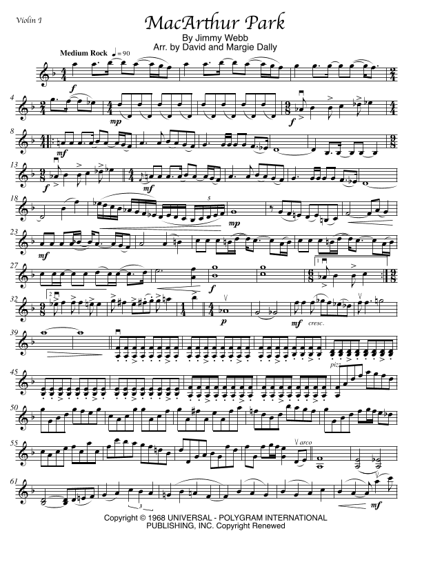 Macarthur Park (arr. David and Margie Dally)