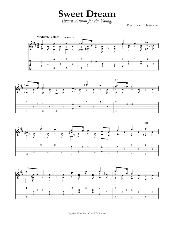 Sweet Dream (from Album for the Young) (arr. Mark Phillips)