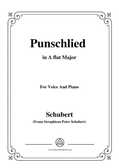 Schubert-Punschlied (duet) in A flat Major,for voice and piano (arr. MSM)