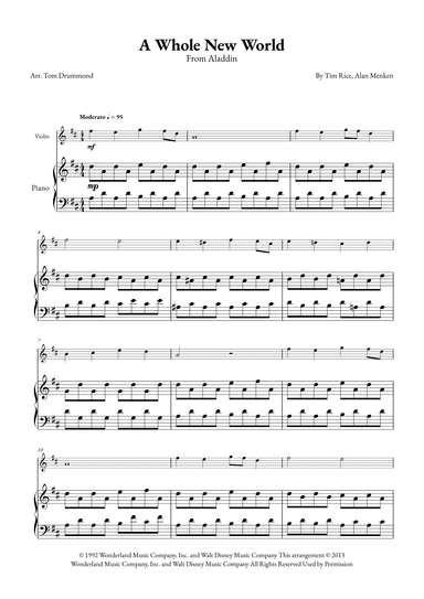 A Whole New World (arr. Tom Drummond)