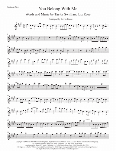 You Belong With Me (arr. Kevin Busse)