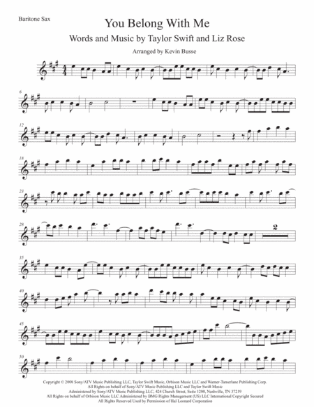 You Belong With Me (arr. Kevin Busse)