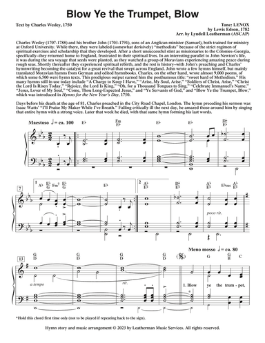 Blow Ye the Trumpet, Blow (arr. Lyndell Leatherman)